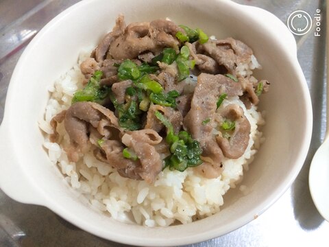 簡単☆ネギと豚肉だけで！やみつき豚丼